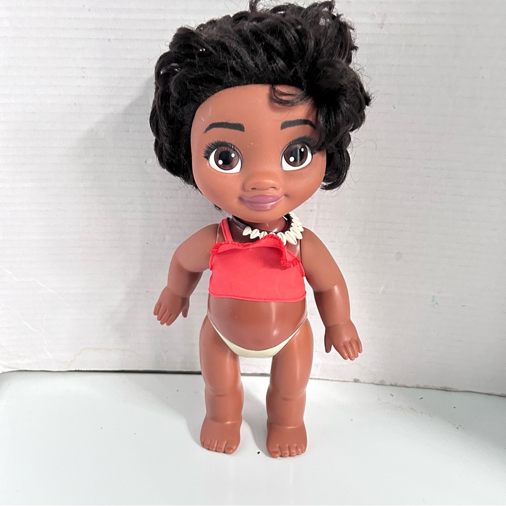 Disney Moana Doll 13" Vinyl doll black Curly Hair.